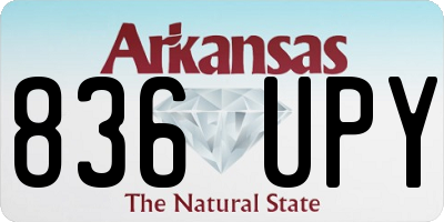 AR license plate 836UPY