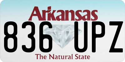 AR license plate 836UPZ