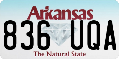 AR license plate 836UQA