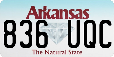 AR license plate 836UQC