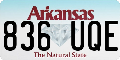 AR license plate 836UQE