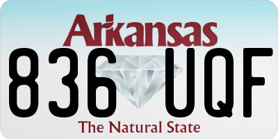 AR license plate 836UQF