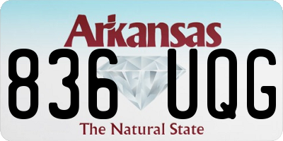 AR license plate 836UQG