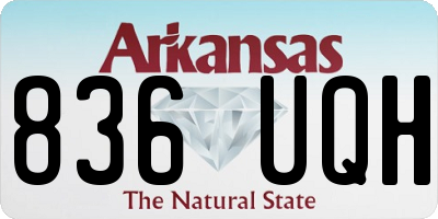 AR license plate 836UQH