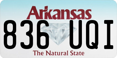 AR license plate 836UQI