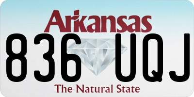 AR license plate 836UQJ