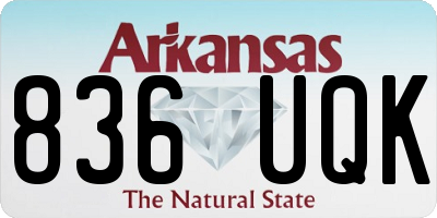 AR license plate 836UQK