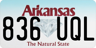 AR license plate 836UQL