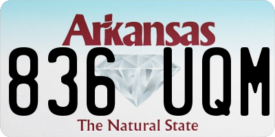 AR license plate 836UQM