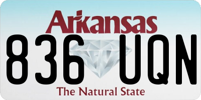 AR license plate 836UQN