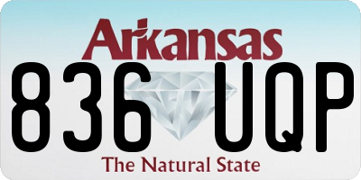 AR license plate 836UQP