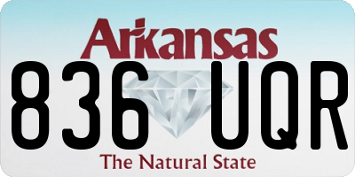 AR license plate 836UQR
