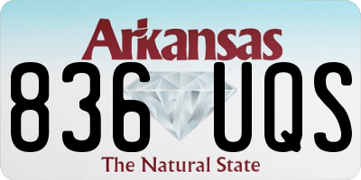 AR license plate 836UQS