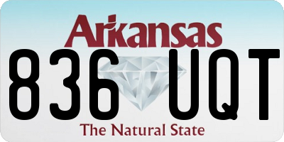 AR license plate 836UQT