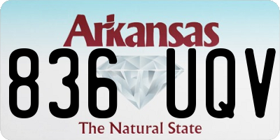 AR license plate 836UQV