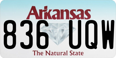AR license plate 836UQW