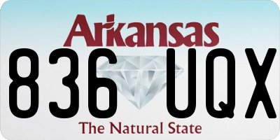 AR license plate 836UQX