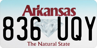 AR license plate 836UQY