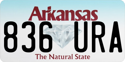 AR license plate 836URA