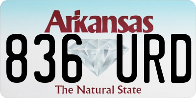 AR license plate 836URD