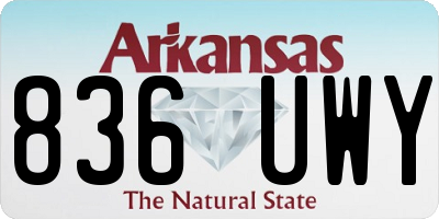 AR license plate 836UWY