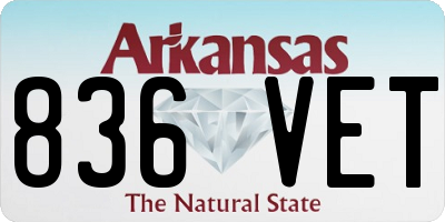 AR license plate 836VET