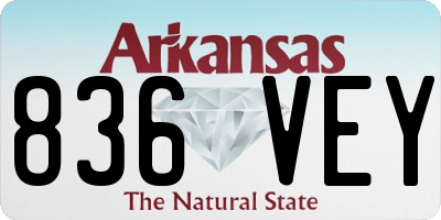 AR license plate 836VEY