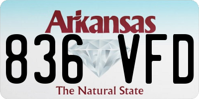 AR license plate 836VFD