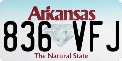 AR license plate 836VFJ