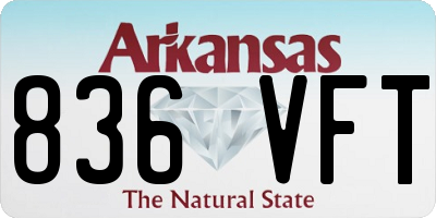 AR license plate 836VFT