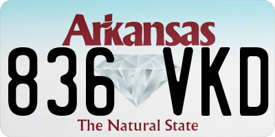 AR license plate 836VKD