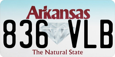 AR license plate 836VLB