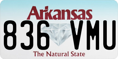 AR license plate 836VMU