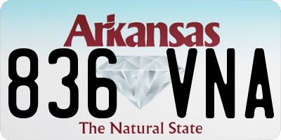 AR license plate 836VNA