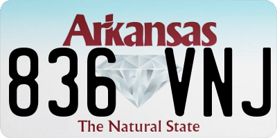 AR license plate 836VNJ