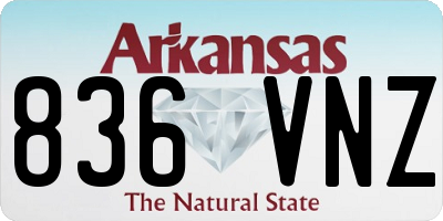 AR license plate 836VNZ