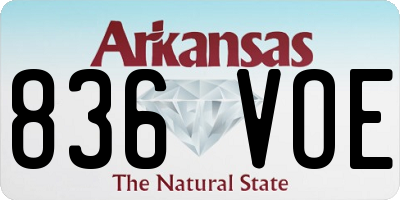 AR license plate 836VOE