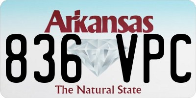AR license plate 836VPC