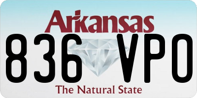 AR license plate 836VPO