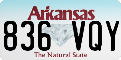 AR license plate 836VQY
