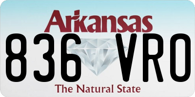 AR license plate 836VRO