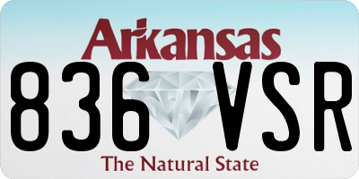 AR license plate 836VSR