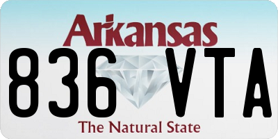 AR license plate 836VTA