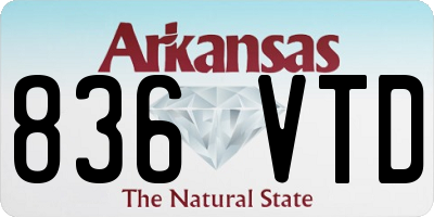 AR license plate 836VTD
