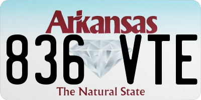 AR license plate 836VTE