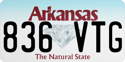 AR license plate 836VTG