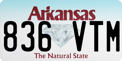 AR license plate 836VTM
