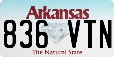 AR license plate 836VTN