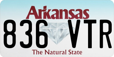 AR license plate 836VTR
