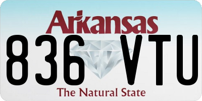 AR license plate 836VTU